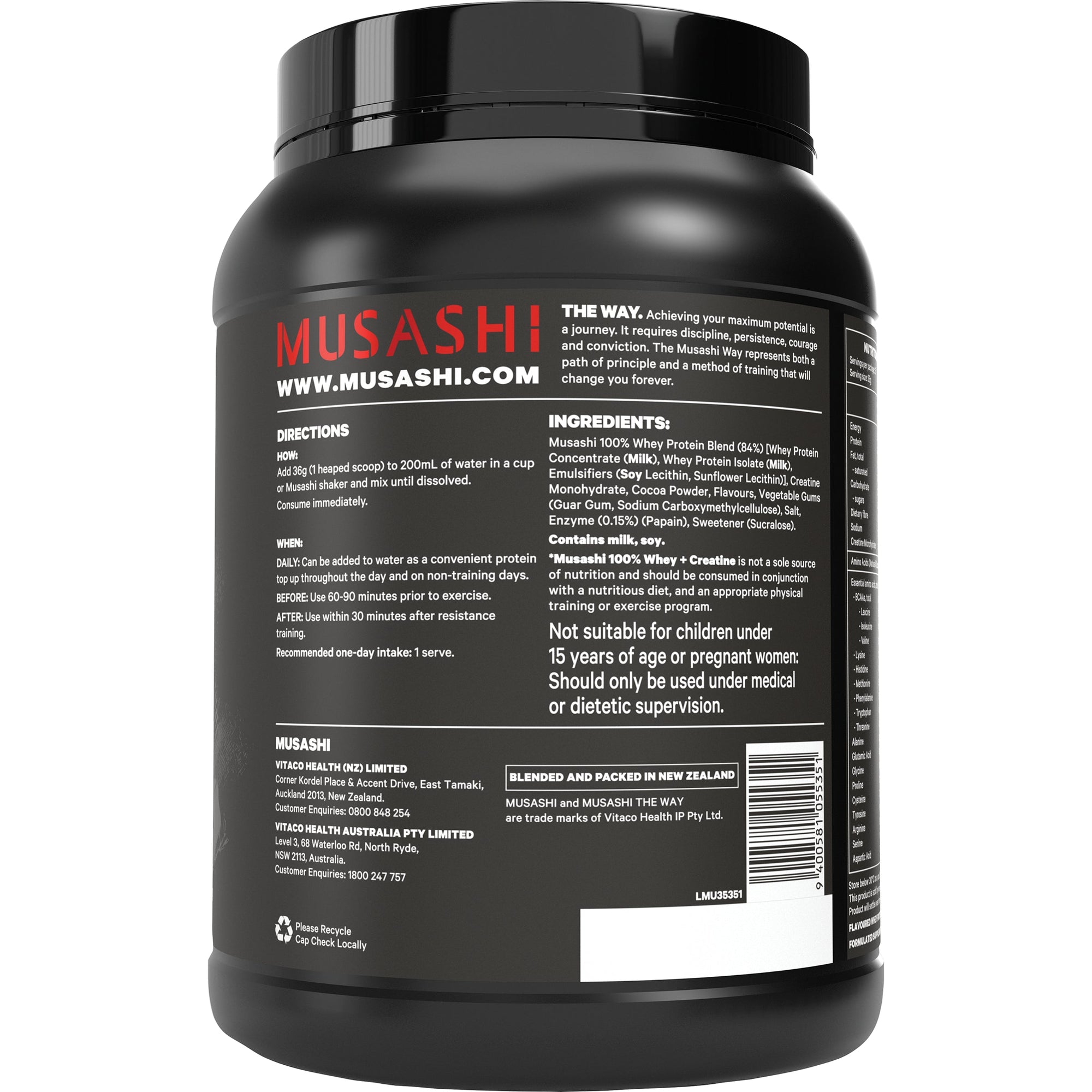 Musashi 100% Whey+ Creatine