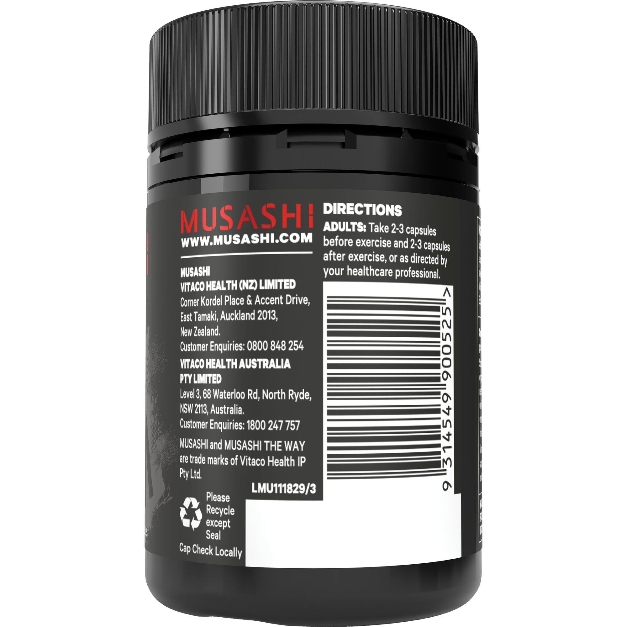 Musashi BCAA 60 Caps