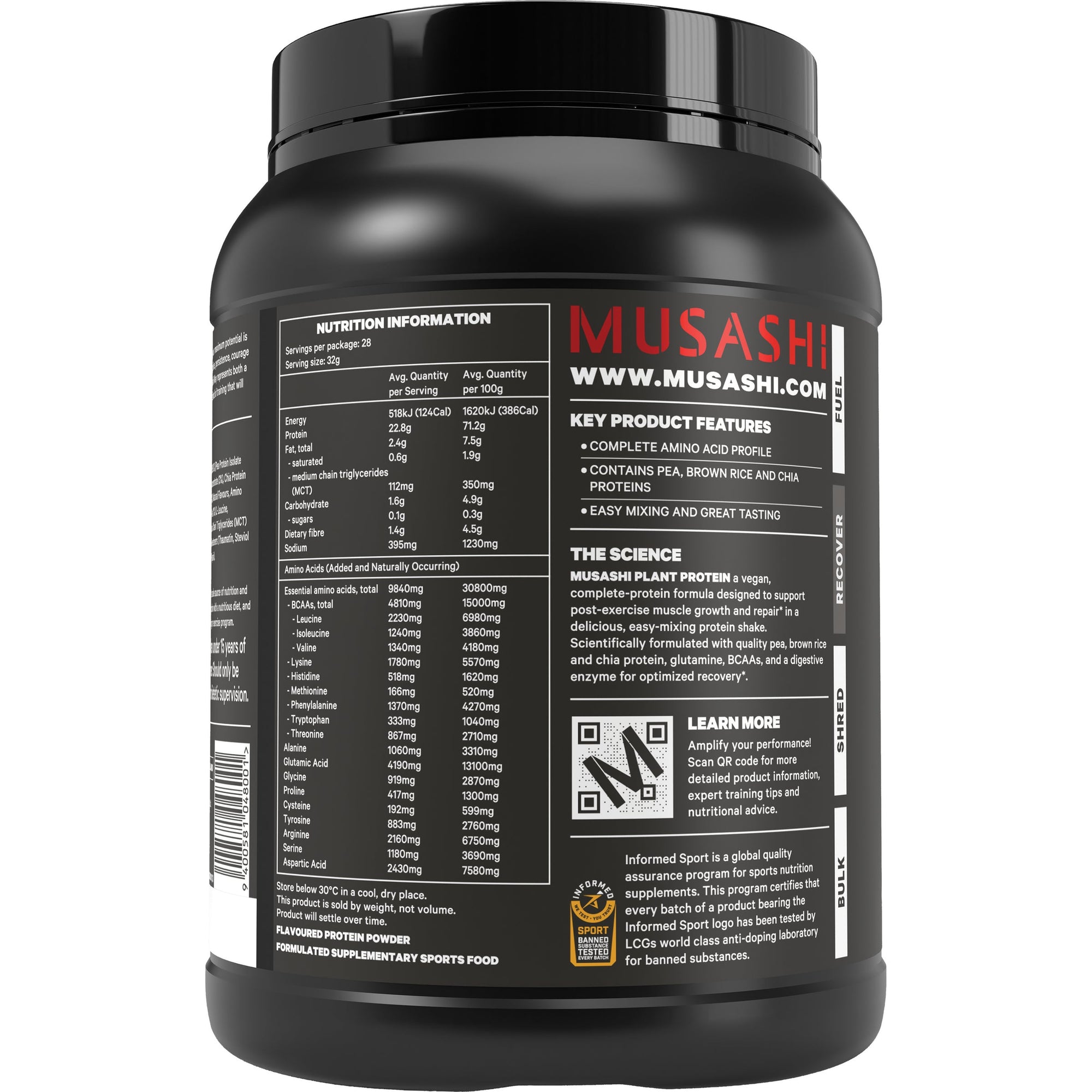Musashi Plant Protein 900g