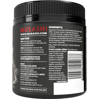 Musashi Pre-Workout Shred 225g