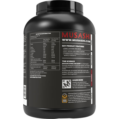 Musashi Shred & Burn Protein 2kg
