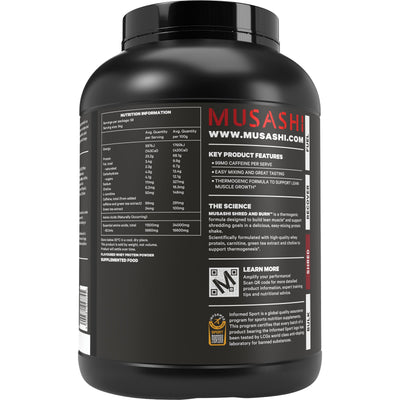 Musashi Shred & Burn Protein 2kg