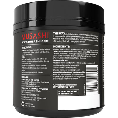 Musashi Shred & Burn Protein 340g