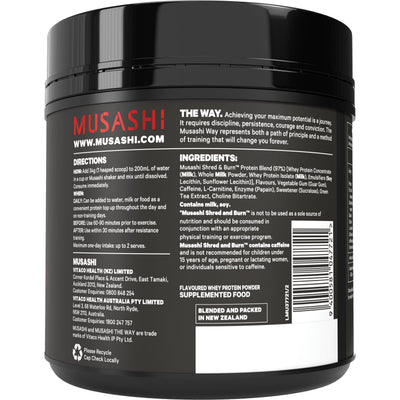 Musashi Shred & Burn Protein 340g