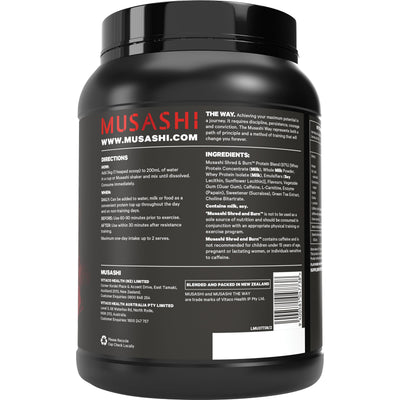 Musashi Shred & Burn Protein 900g