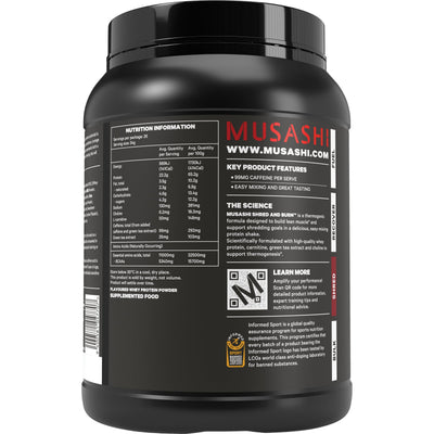 Musashi Shred & Burn Protein 900g