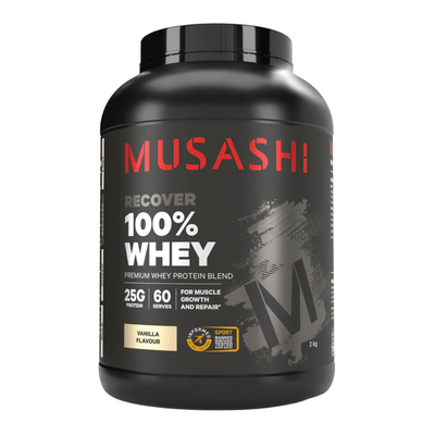 Musashi 100% Whey 2kg + FREE MUSASHI Creatine Chewables NZ