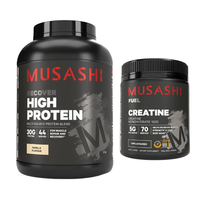 Musashi High Protein 2kg + FREE Musashi Creatine 350g