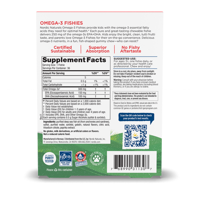 Nordic Naturals Nordic Omega-3 Fishies x36