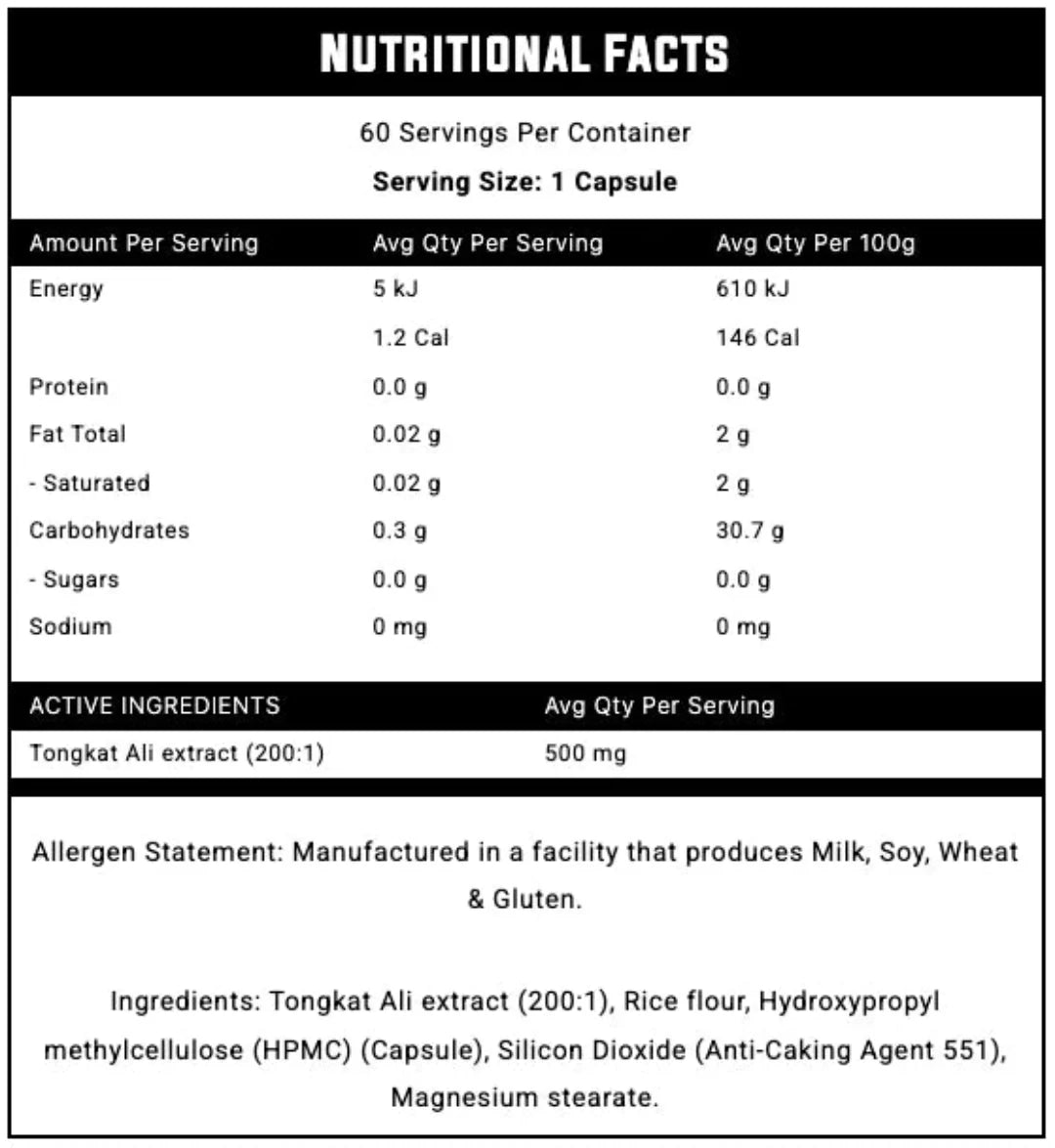 Nexus Tongkat Ali Testosterone Capsules