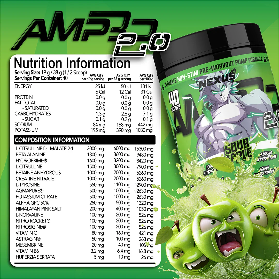 Nexus AMP3D 2.0 Non-Stim Pre-Workout