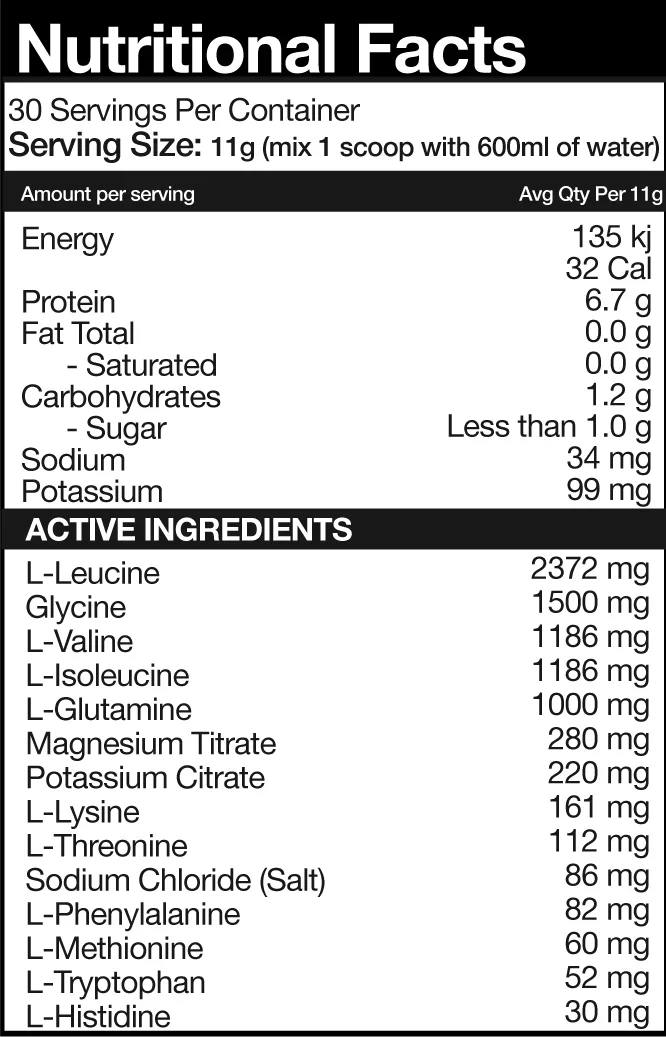 Nexus Essential AMMO: EAA/BCAA + Electrolytes Flavour Boost