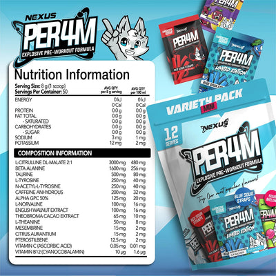 Nexus PER4M Pre-Workout Variety Pack