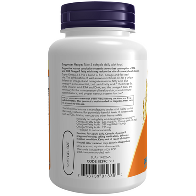 Now Foods Super Omega 3-6-9 Softgels