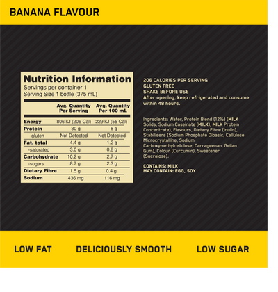 Optimum Nutrition High Protein Shake Ready To Drink 30g 12 Pack CLEARANCE Short Dated end of 21/08/2026