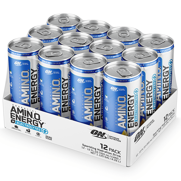 Optimum Nutrition Amino Energy + Electrolytes Sparkling 355ml x12 CLEARANCE Short Dated end of 06/2026