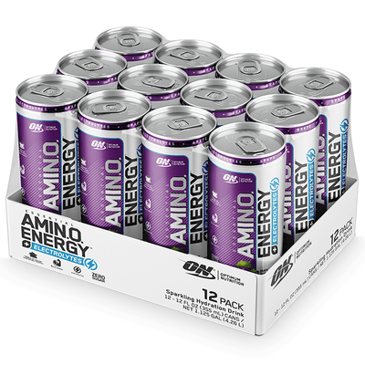 Optimum Nutrition Amino Energy + Electrolytes Sparkling 355ml x12 CLEARANCE Short Dated 05/2026