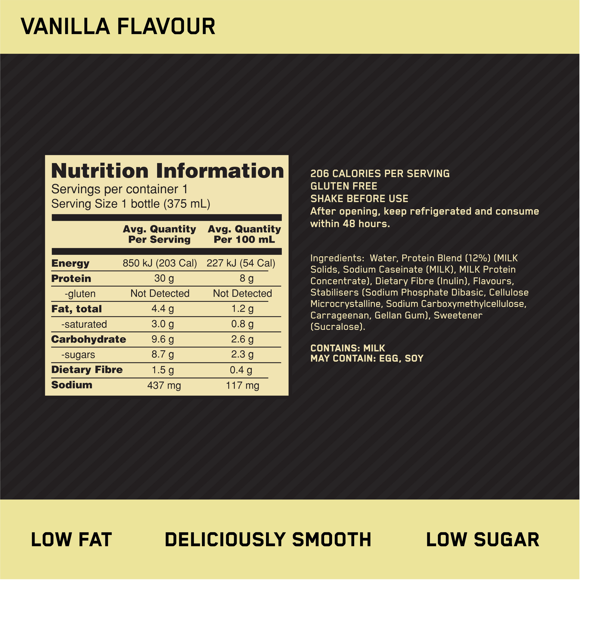 Optimum Nutrition High Protein Shake Ready To Drink 30g 12 Pack CLEARANCE Short Dated end of 21/08/2026