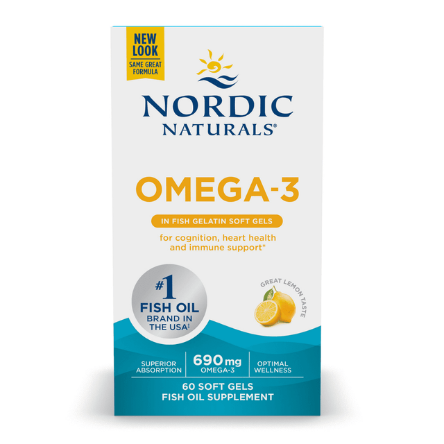 Nordic Naturals Omega-3 Fish Gelatin 60 Softgels