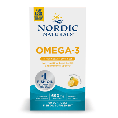 Nordic Naturals Omega-3 Fish Gelatin 60 Softgels