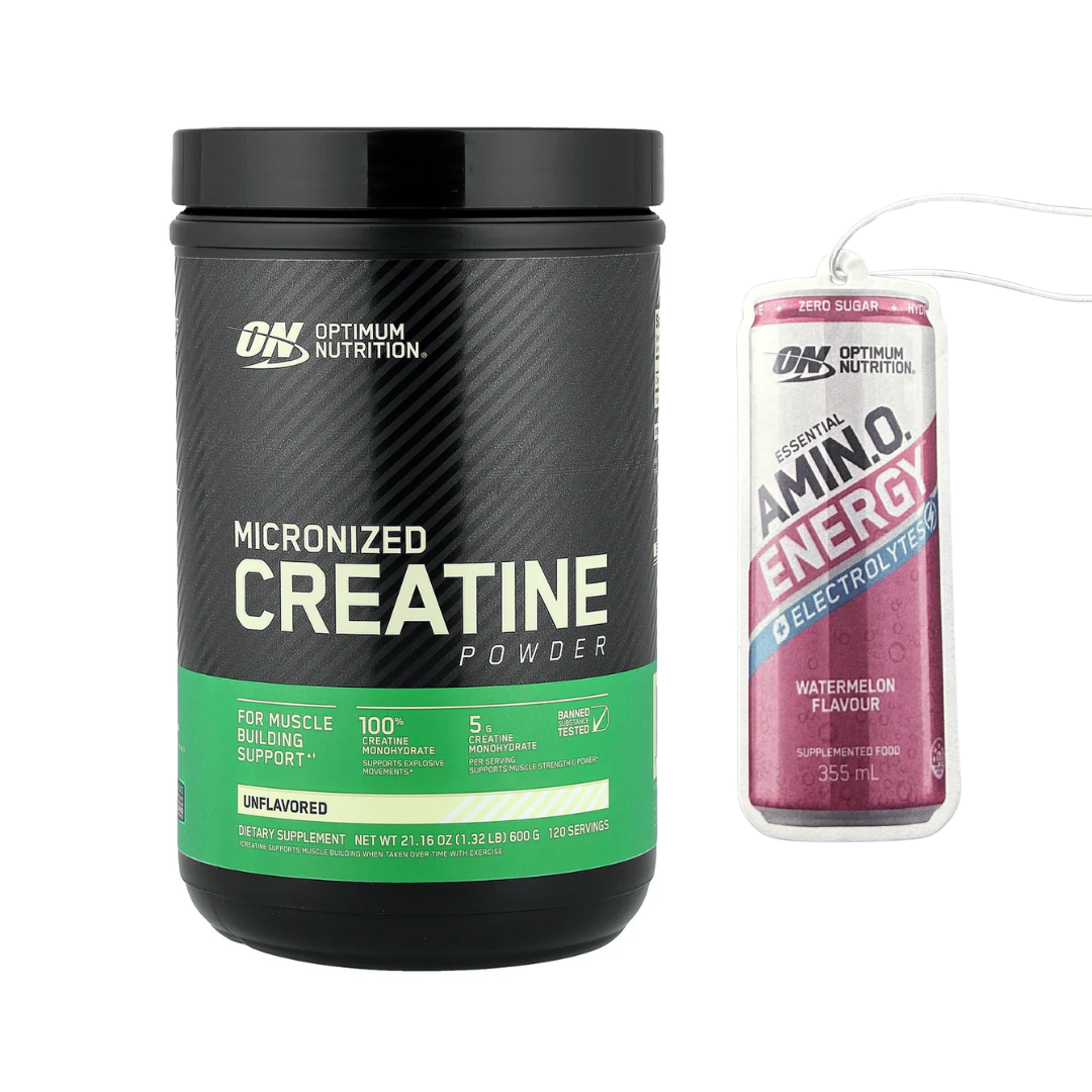 Optimum Nutrition Creatine 600g + Free Optimum Nutrition Air Freshener