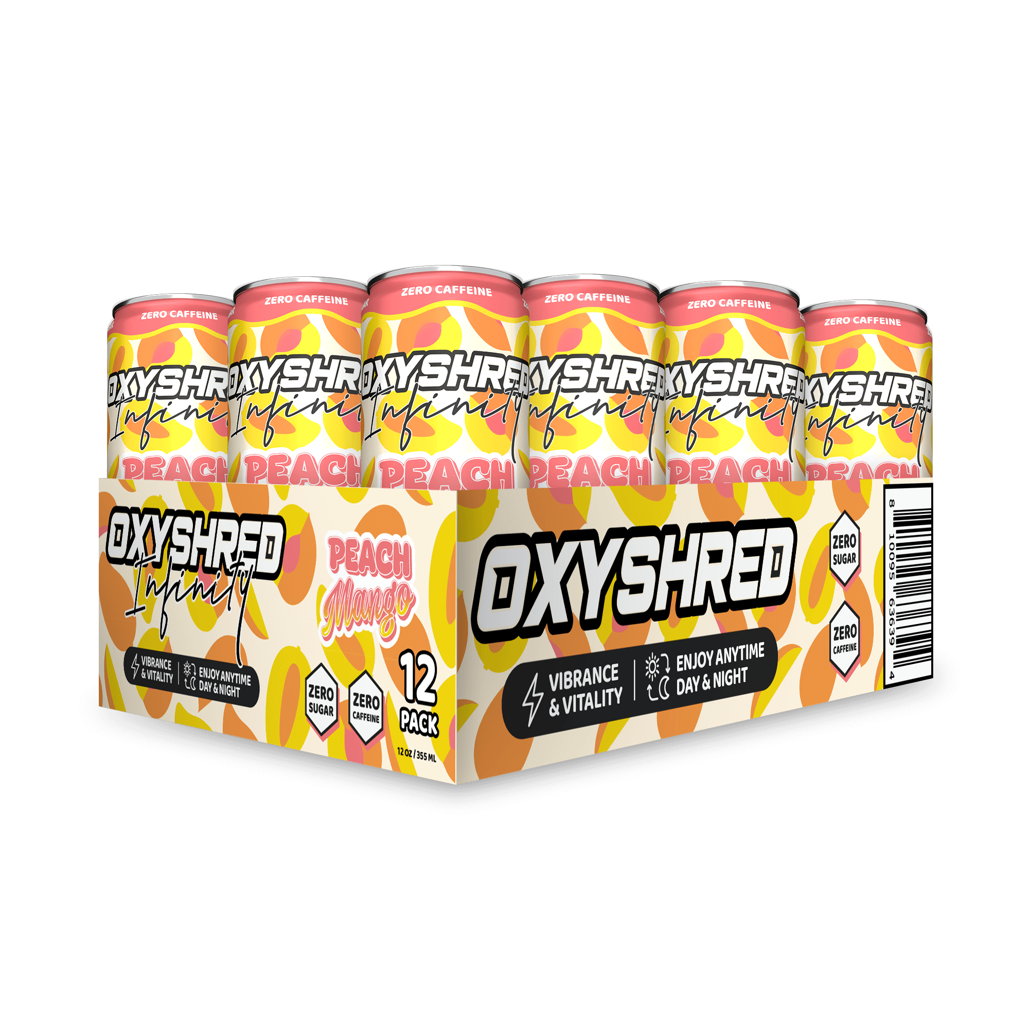 OxyShred Infinity Caffeine-Free Energy Drink - 12 Pack Variety