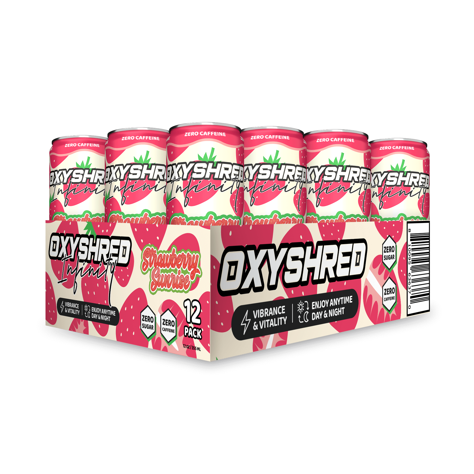 OxyShred Infinity Caffeine-Free Energy Drink - 12 Pack Variety