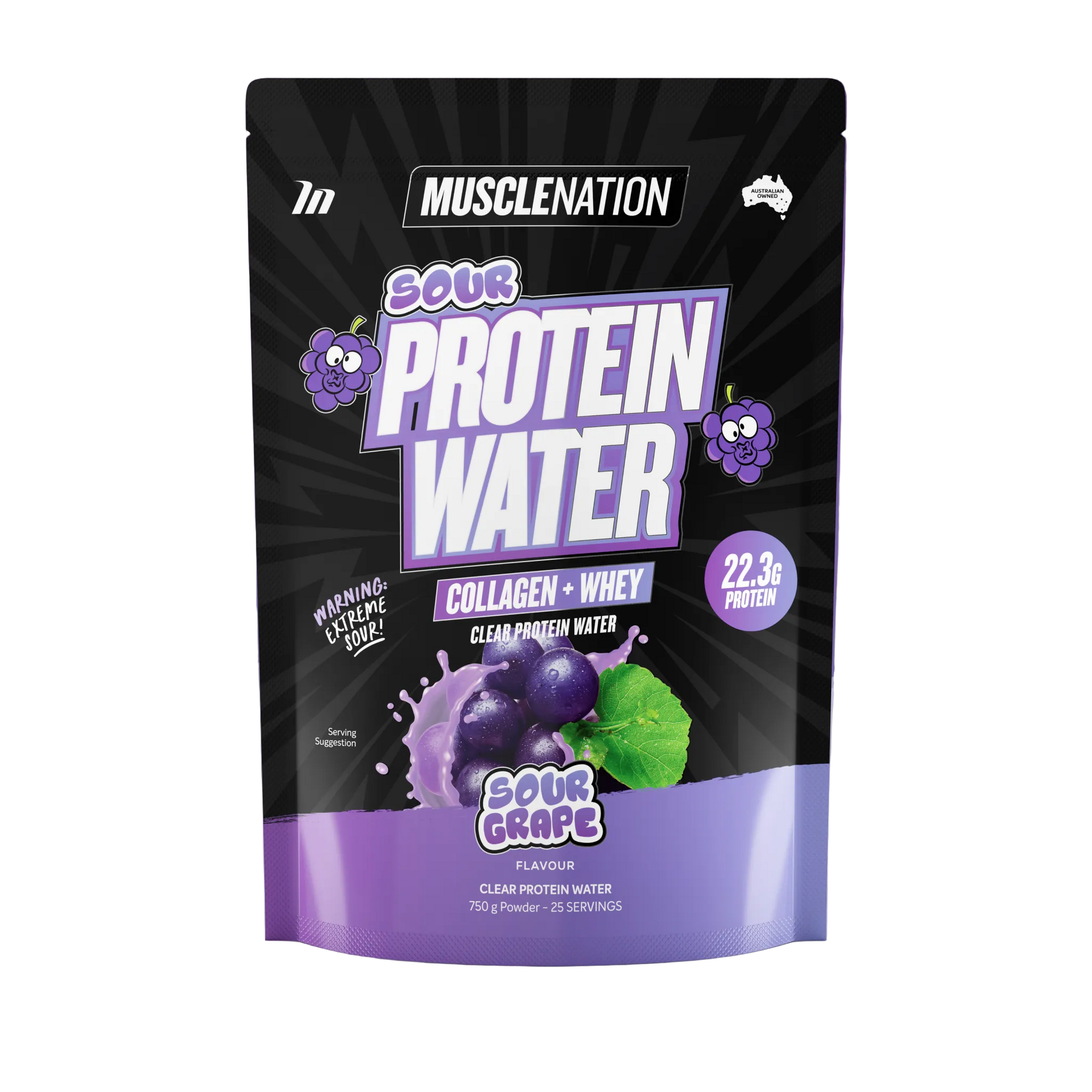 MUSCLE NATION SOUR PROTEIN WATER