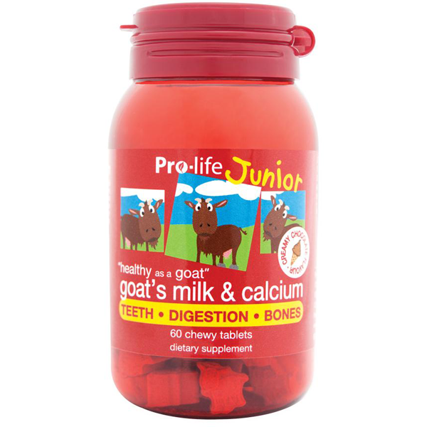 Pro-life Junior Goat's Milk & Calcium 60 Chewables CLEARANCE Short Dated end of 02/2026