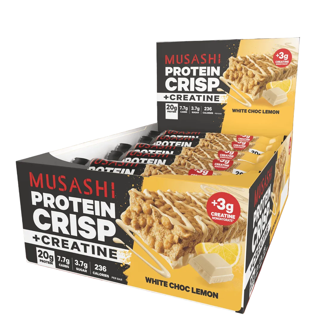 MUSASHI PROTEIN CRISP + CREATINE PROTEIN BAR