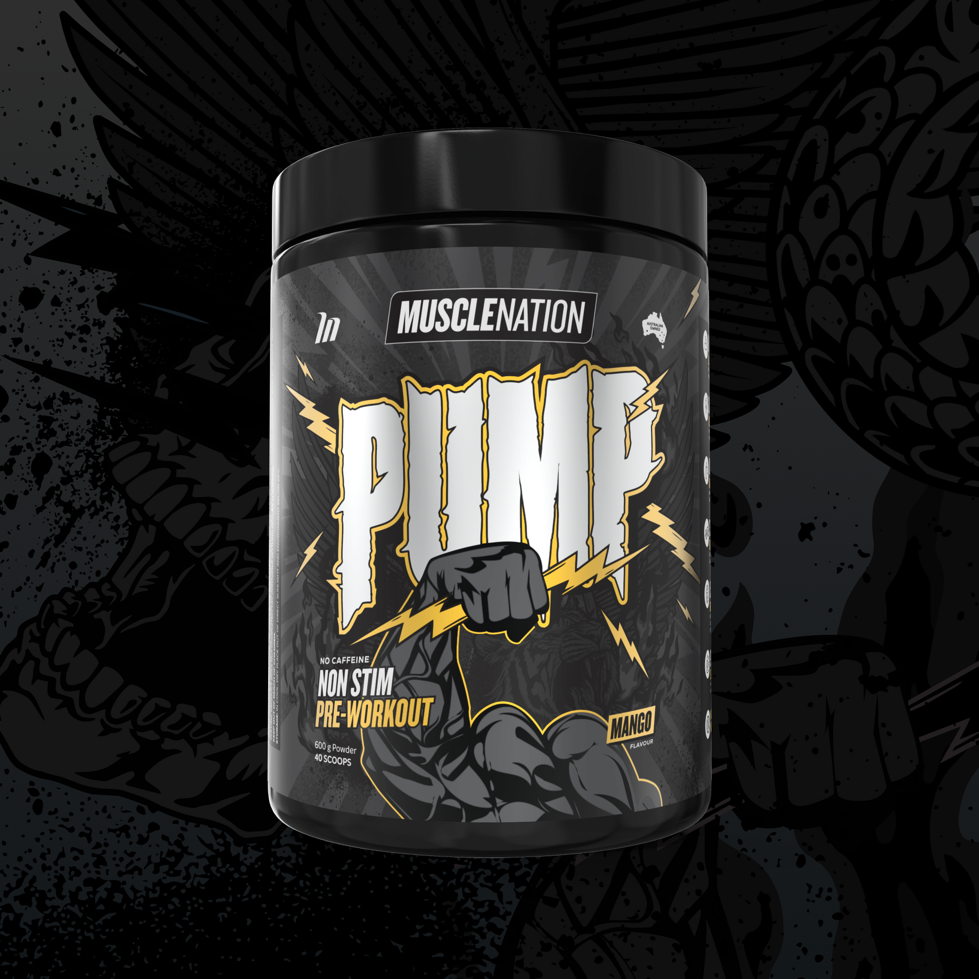 MUSCLE NATION PUMP PRE-WORKOUT (CAFFEINE FREE)