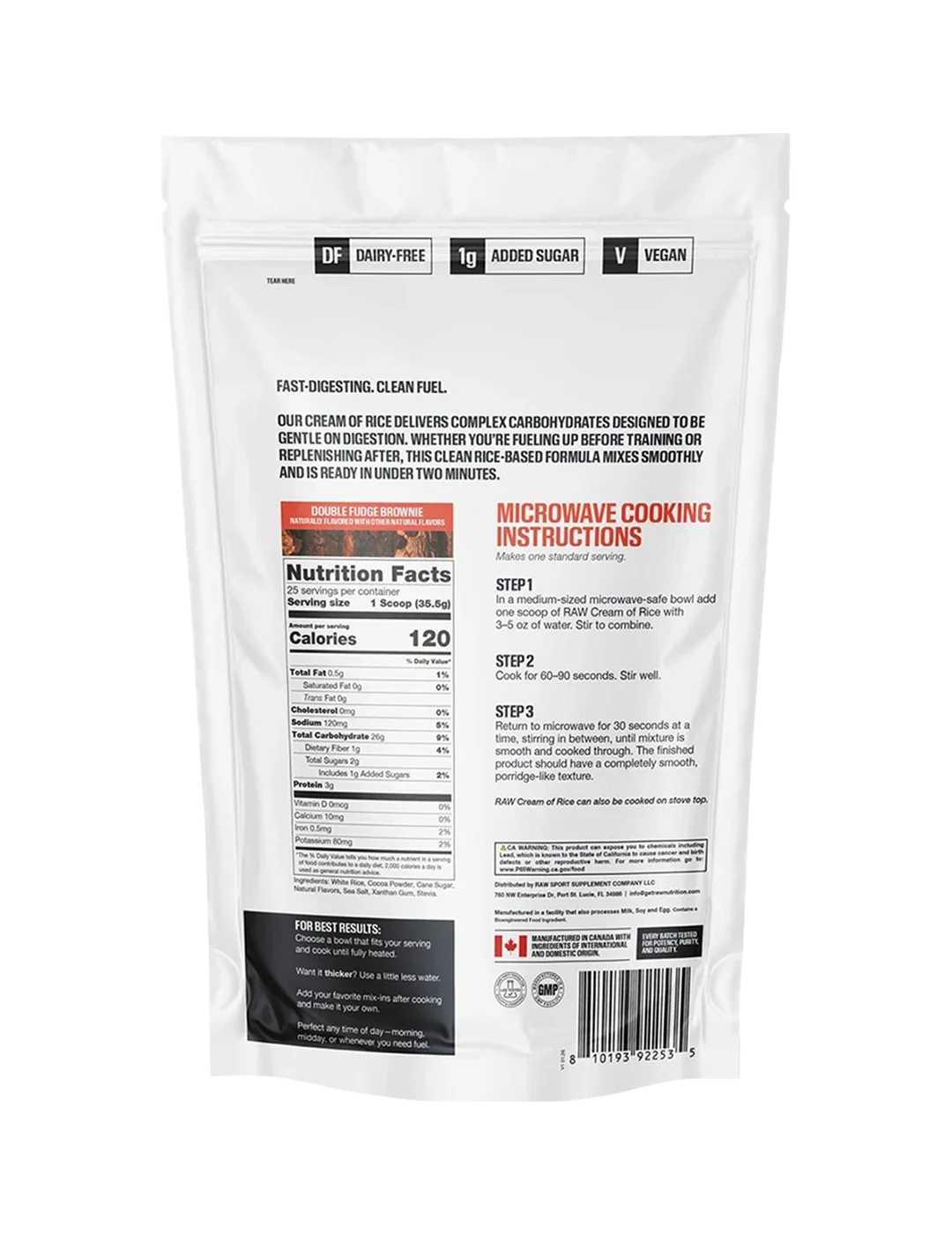 RAW Nutrition Cream of Rice