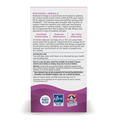 Nordic Naturals Postnatal Omega-3 60 Softgels