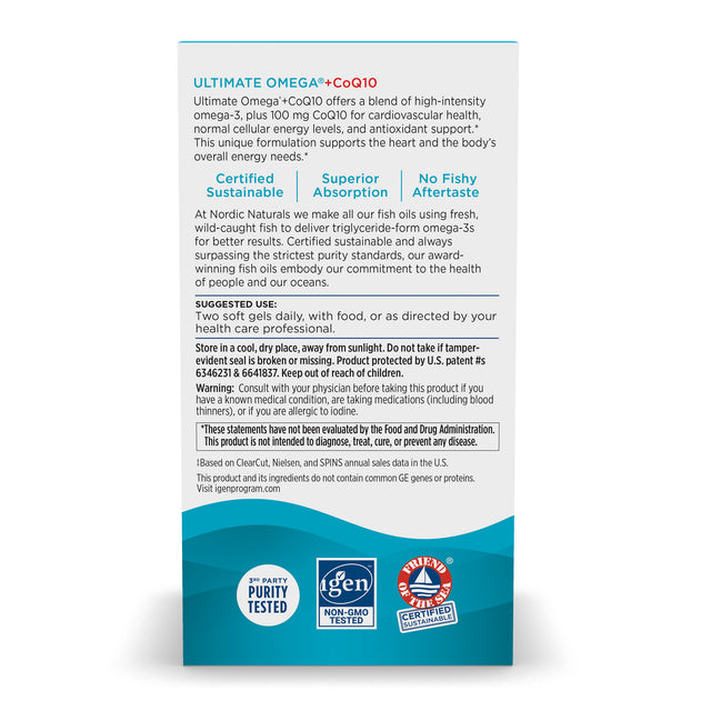 Nordic Naturals Ultimate Omega + CoQ10 60 Softgels