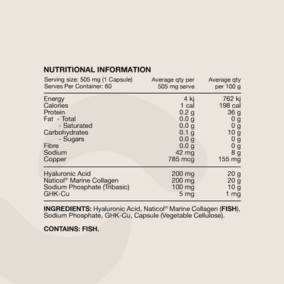 Vegan Hair and Skin Supplement with GHK-Cu Peptide Collagen