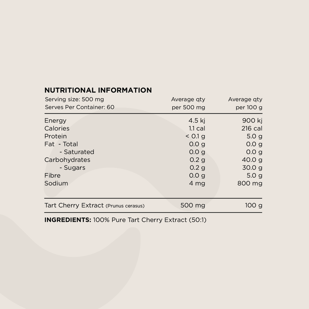 Pure Tart Cherry Powder 50:1 Extract for Sleep Recovery and Inflammation