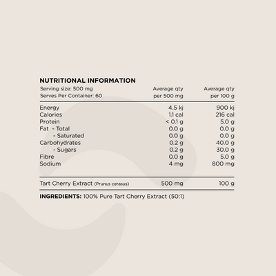 Pure Tart Cherry Powder 50:1 Extract for Sleep Recovery and Inflammation
