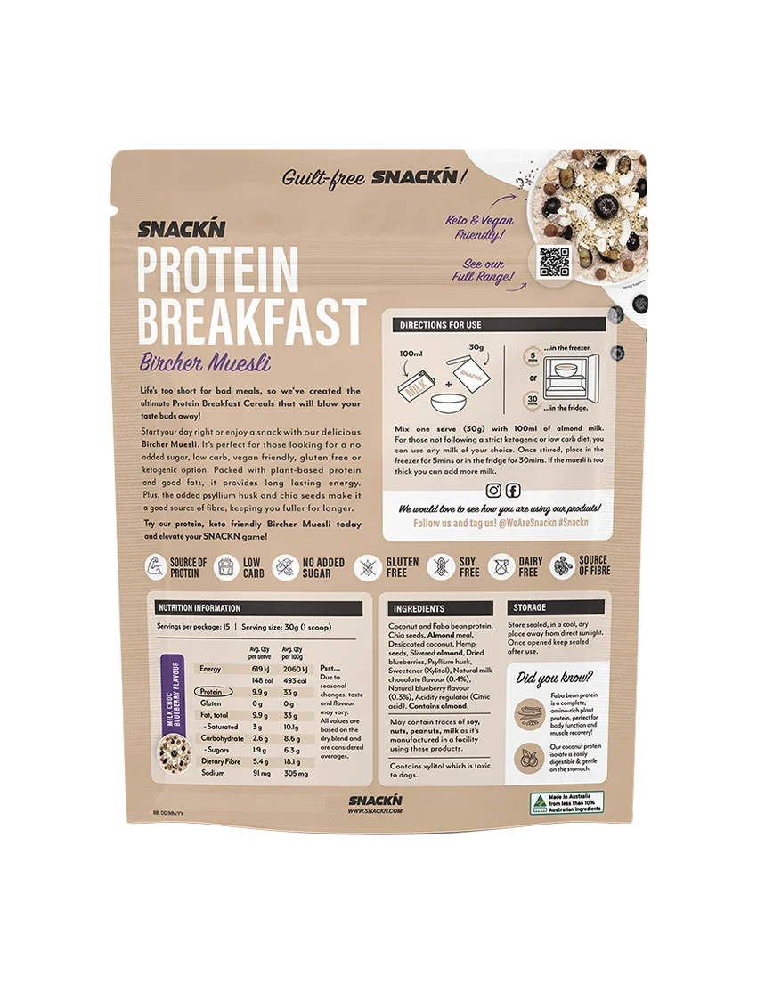 Snackn Protein Breakfast Bircher Muesli