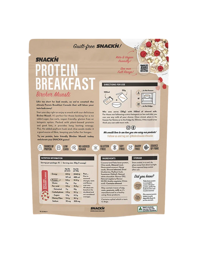 Snackn Protein Breakfast Bircher Muesli