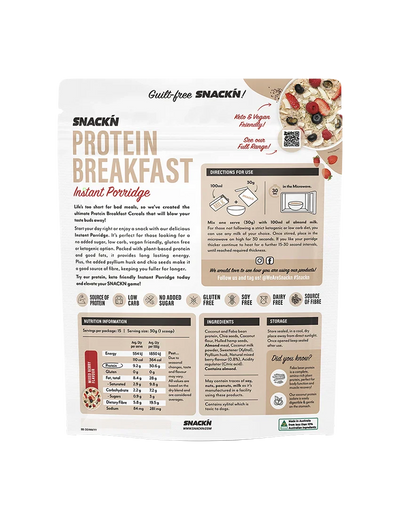 Snackn Protein Breakfast Instant Porridge