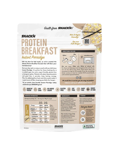 Snackn Protein Breakfast Instant Porridge