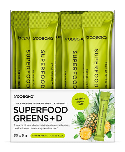 Tropeaka SUPERFOOD GREENS + D SINGLE SERVE (Box of 30 single serves)