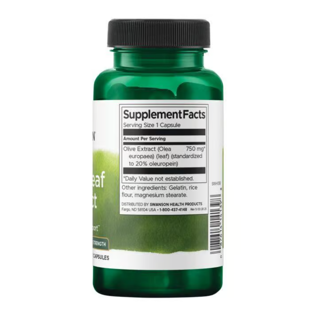 Swanson Superior Herbs Olive Leaf Extract Extra Strength 750 mg 60 Capsules