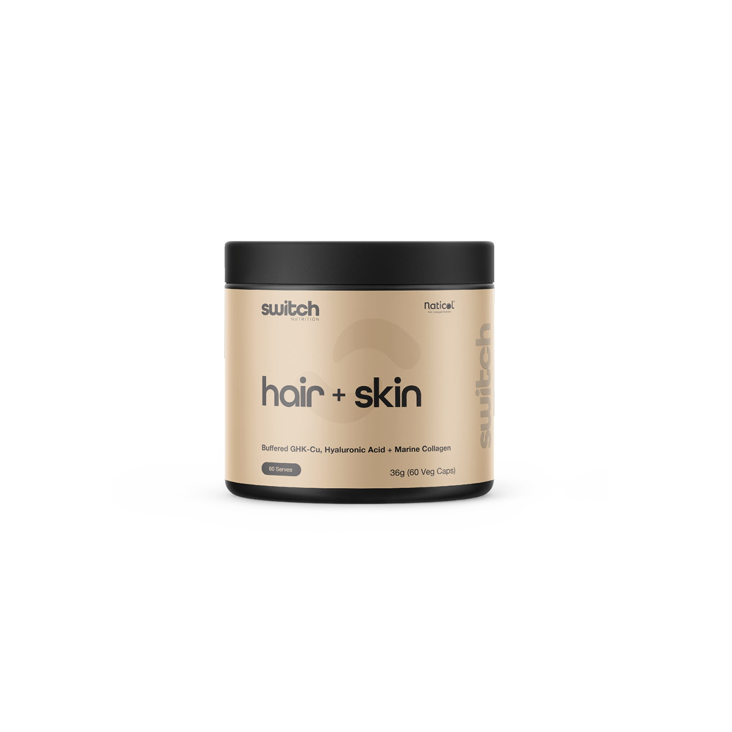 Vegan Hair and Skin Supplement with GHK-Cu Peptide Collagen