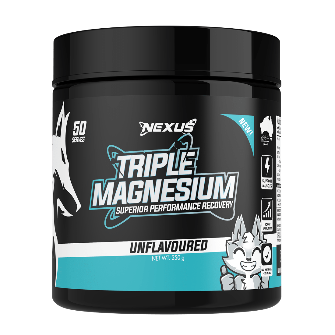 Triple Magnesium Supplement with Citrate Bisglycinate Chelate for Absorption