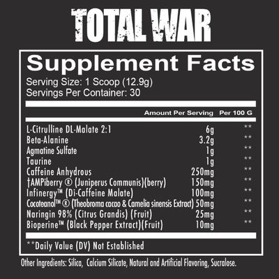 Redcon1 Total War 30 Servings CLEARANCE Short Dated end of 05/2024