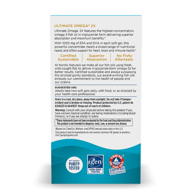 Nordic Naturals Ultimate Omega 2X 60 Softgels