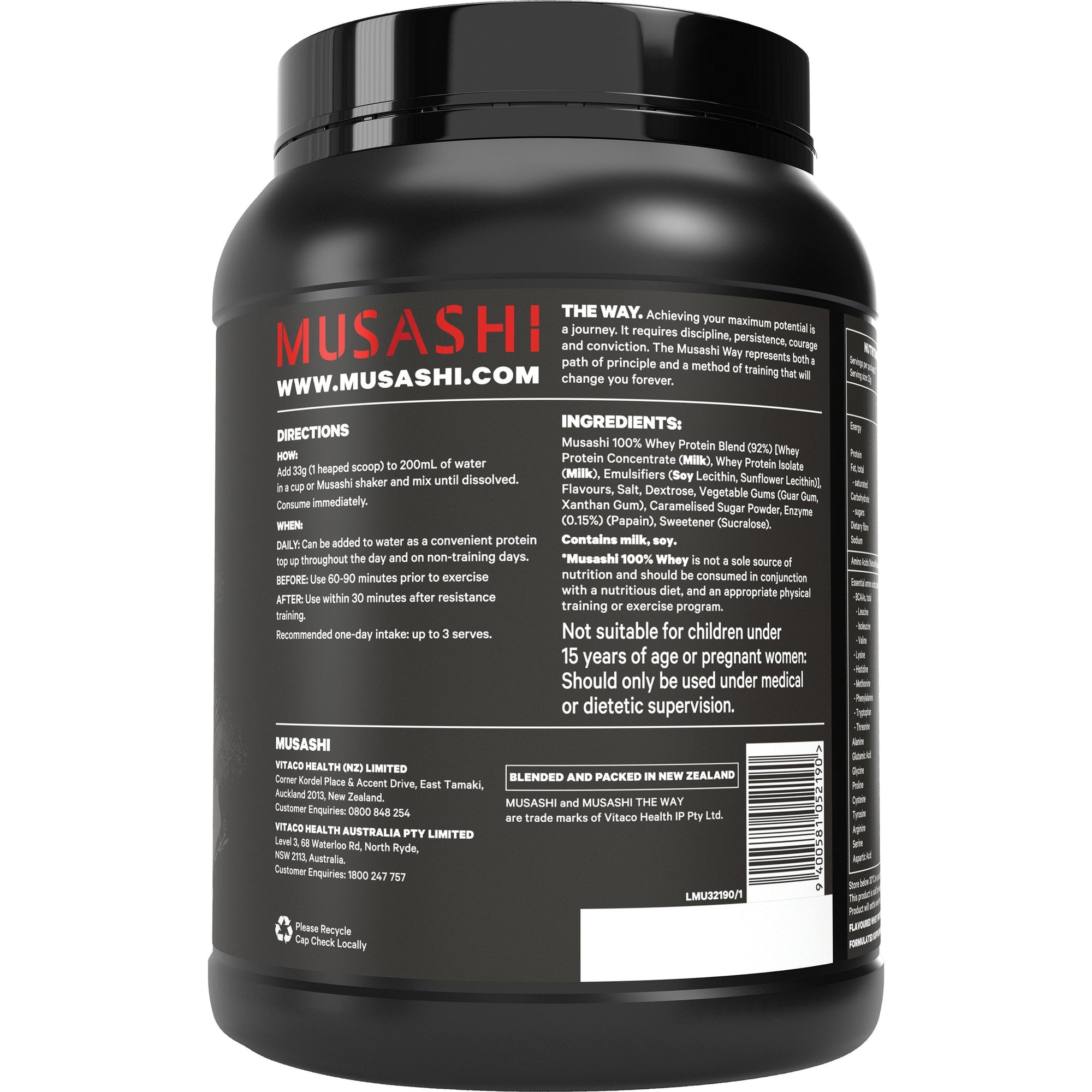 Musashi 100% Whey 900g
