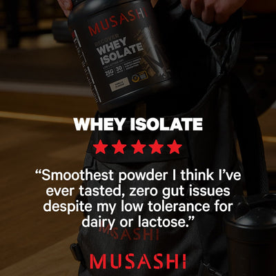 Musashi Whey Protein Isolate 900g Premium Rapid Recovery Powder