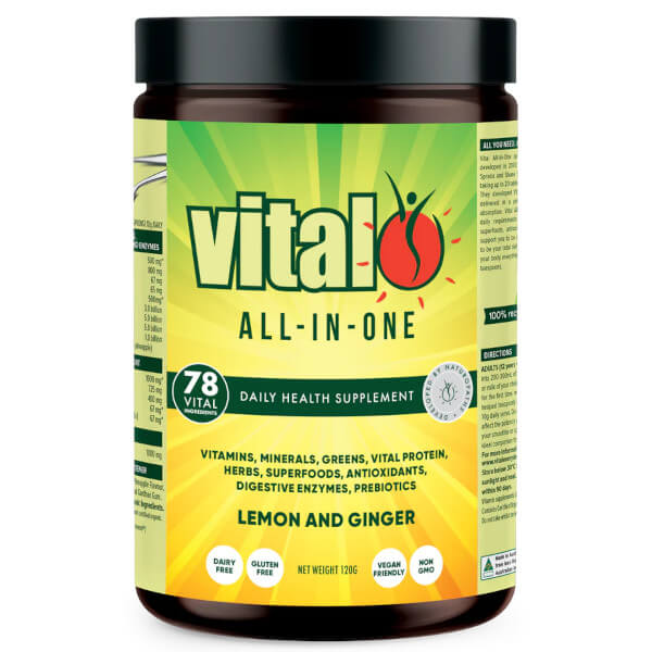 Vital All-In-One Lemon & Ginger 120g CLEARANCE Short Dated end of 02/2026